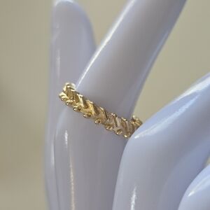 Gold Leaf Pattern Women's Ring Size 6.5